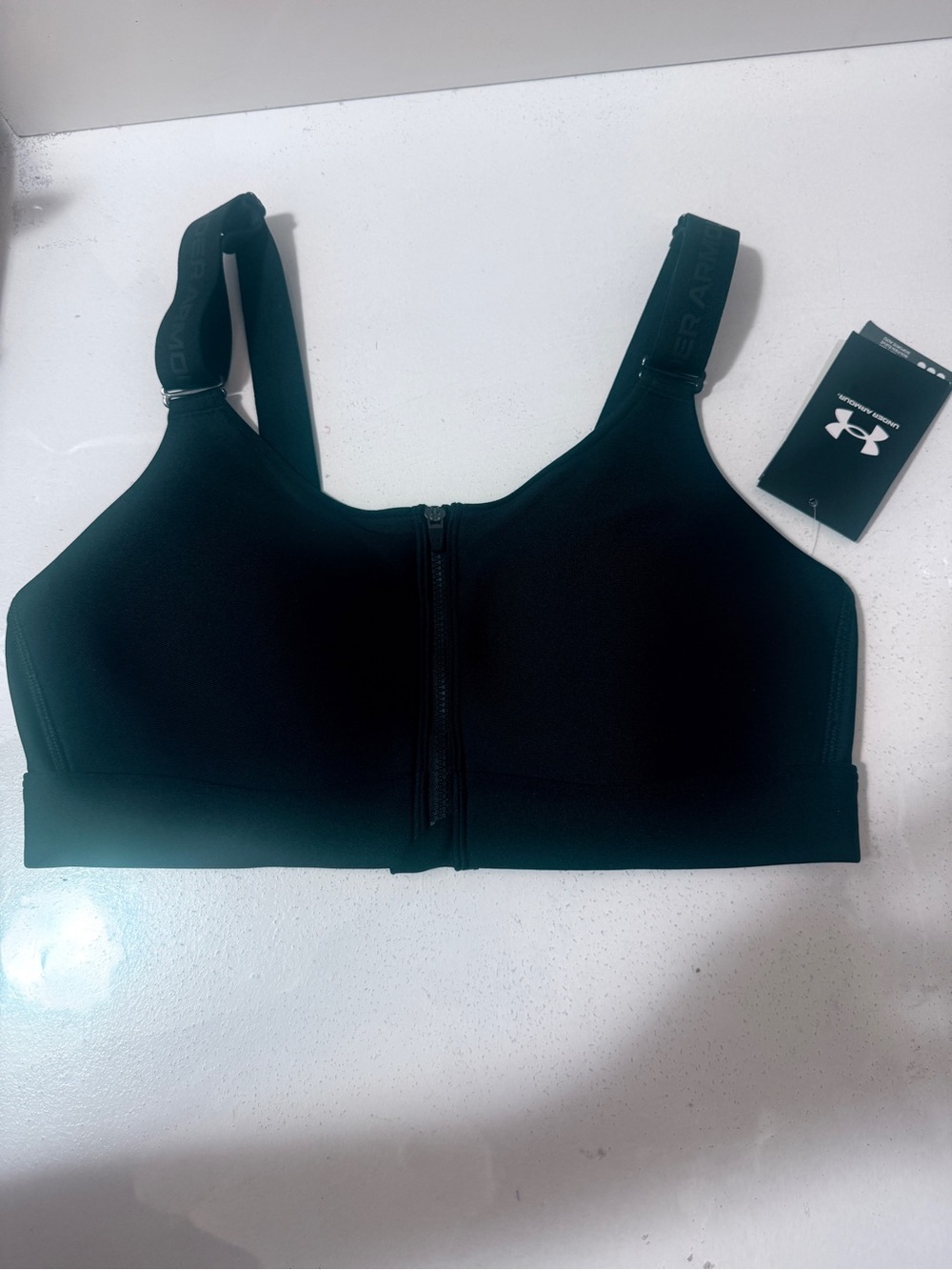 Under Armour Black Sports Bra with Branded Strap